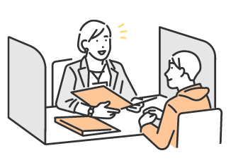 一般就労ができるように伴走のイメージイラスト